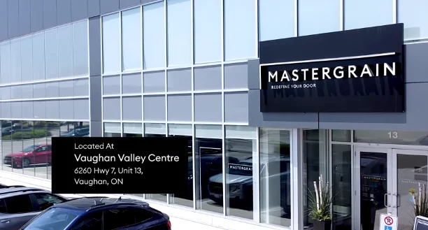 MASTERGRAIN showroom/gallery storefront and signage in Vaughan